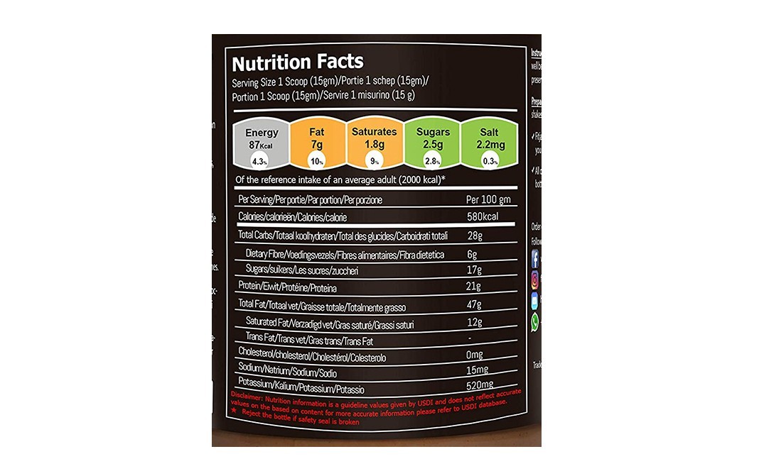 Fitjars Peanut Chocolate Butter    Glass Jar  750 grams